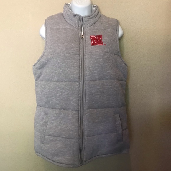 gameday couture Jackets & Blazers - Nebraska cornhuskers N Gray puffy vest medium